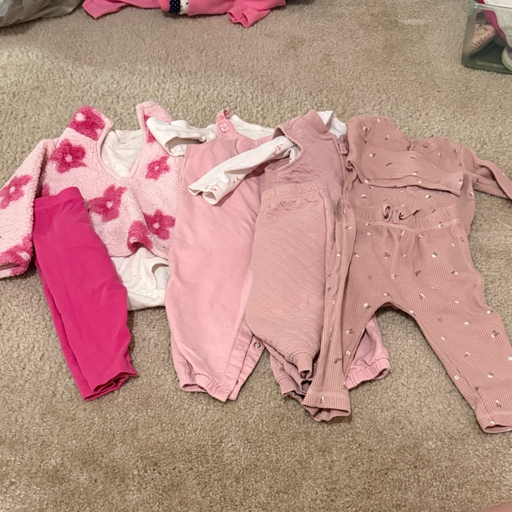 carters 12 month bundle Baby Girl Clothing Set in Pink and Cream